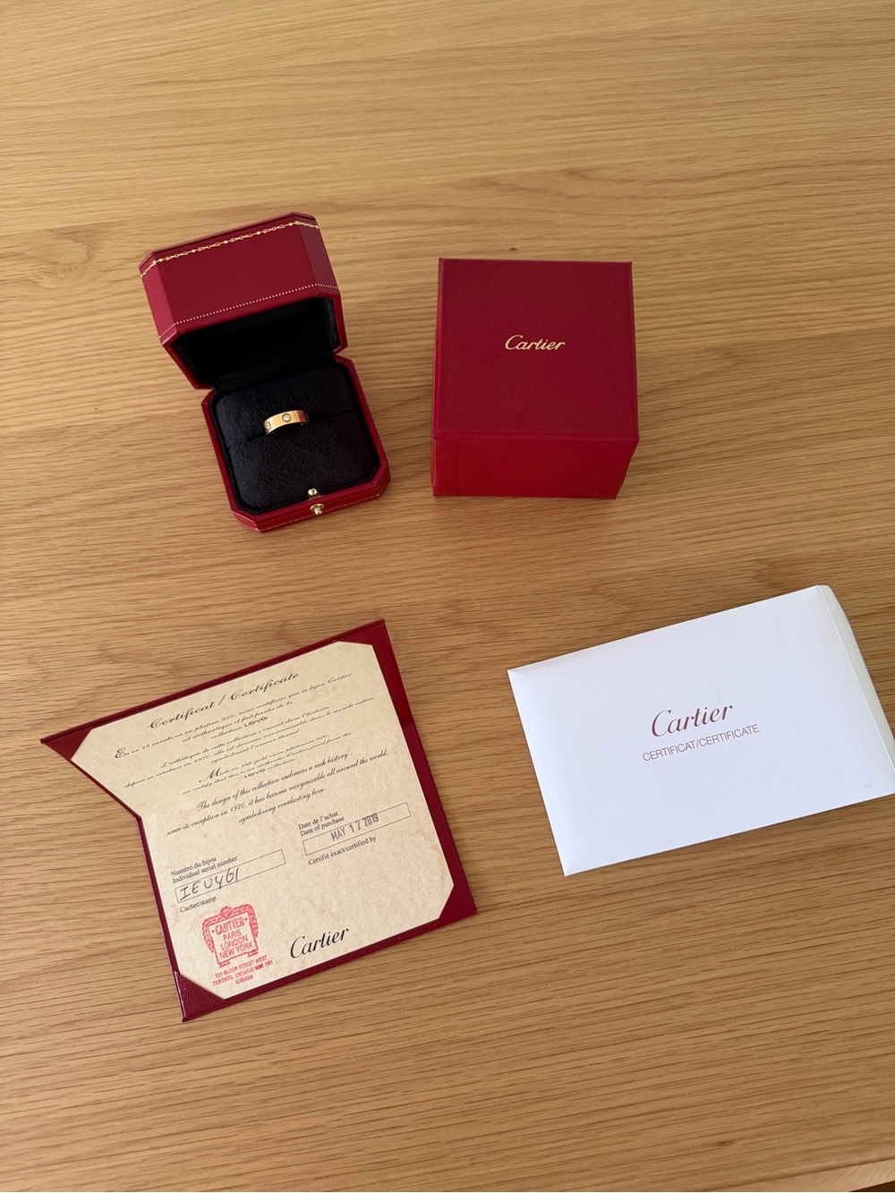 Cartier Love Ring - classic model, 3 diamonds